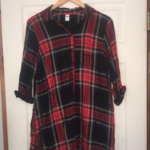 Old Navy Plaid Button Up Dress